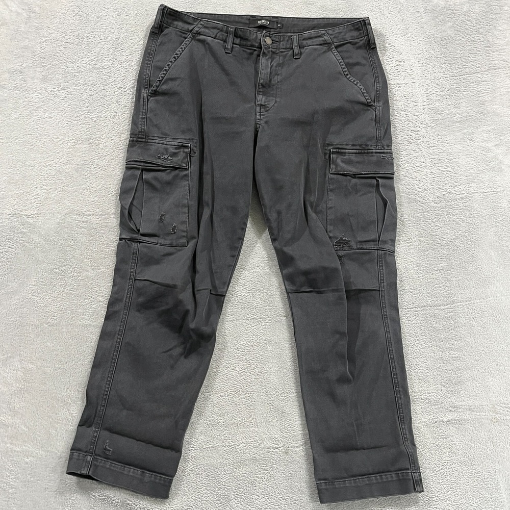 Hudson Pants Men 34x27.5* Cargo Distressed Outdoors Y2K Cotton Work Wear Utility